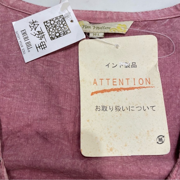 Floral Lace Sweater Vest Womens M-L Mauve Button Up Knit Sheer Boho New - Picture 8 of 12